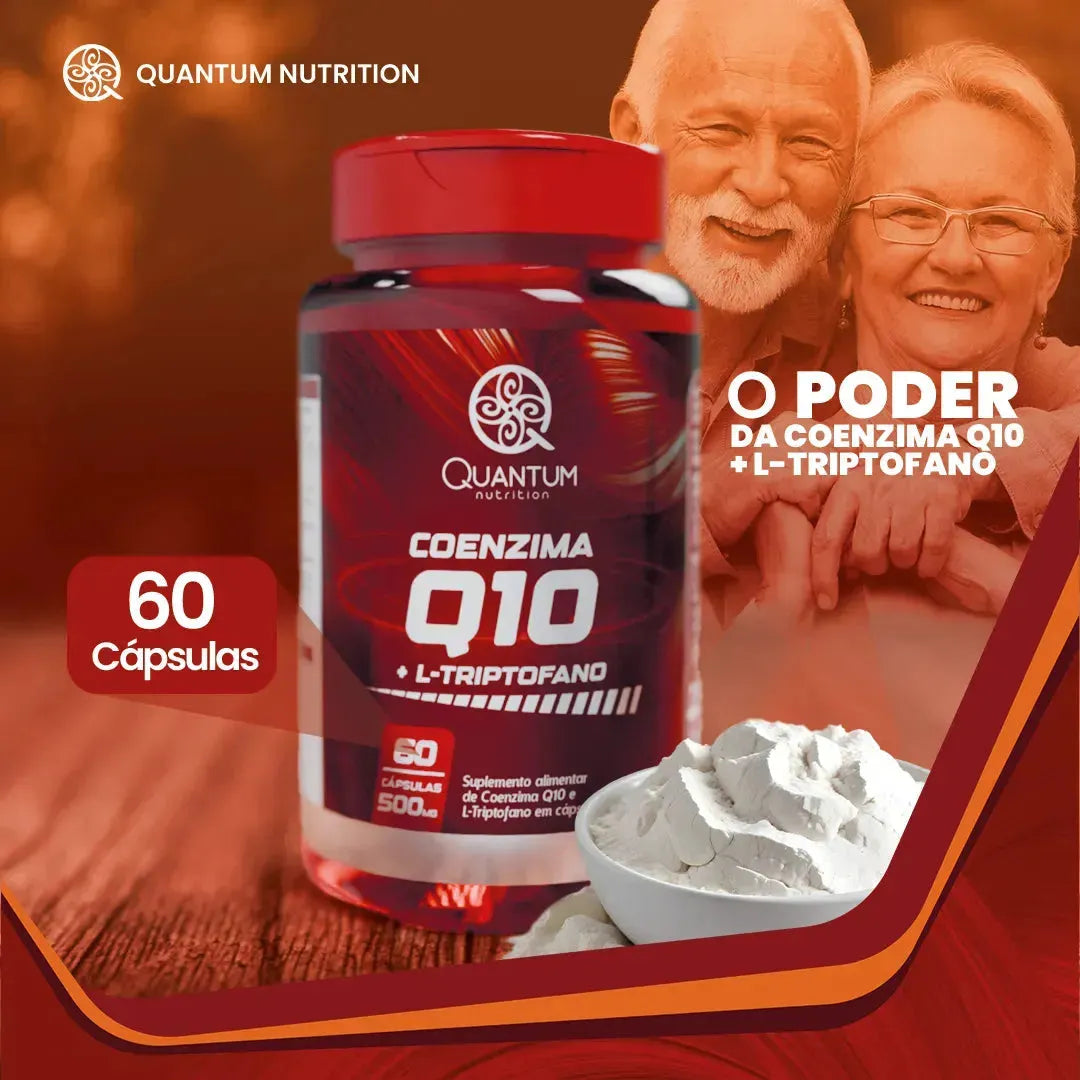 Coenzima Q10 + L - Triptofano Quantum 60 Cápsulas 500 Mg