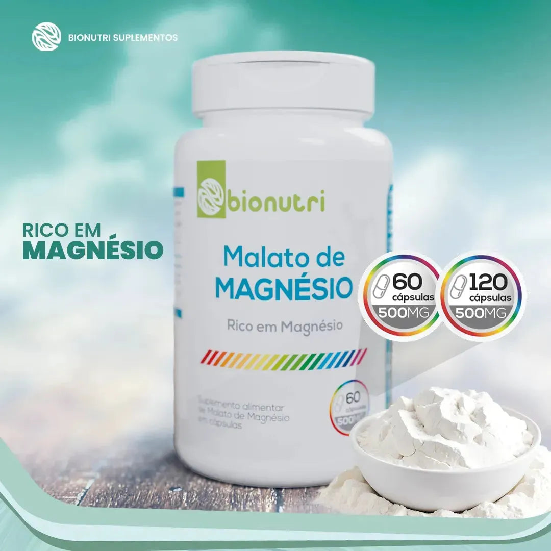 Magnésio Dimalato 120 Cápsulas 500 Mg