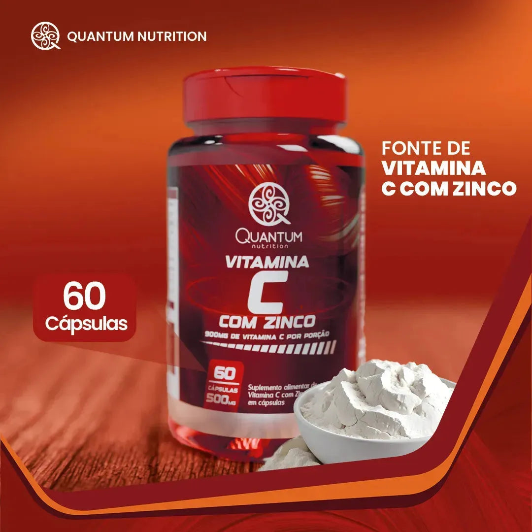 Vitamina C Com Zinco Quantum 60 Cápsulas 500 Mg